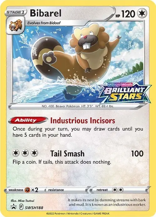 Bibarel - SWSH188 card art