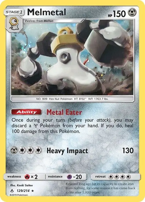 Melmetal - 129/214 (Cosmos Holo) card art