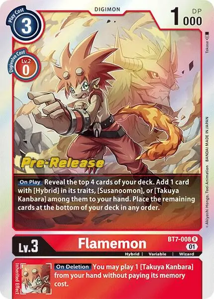 Flamemon card art