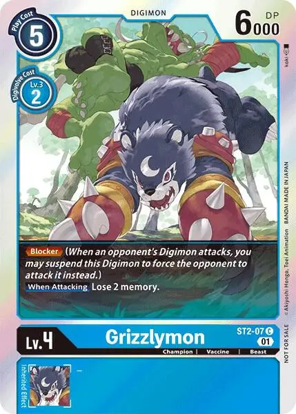 Grizzlymon - ST2-07 (Official Tournament Pack Vol.4) card art