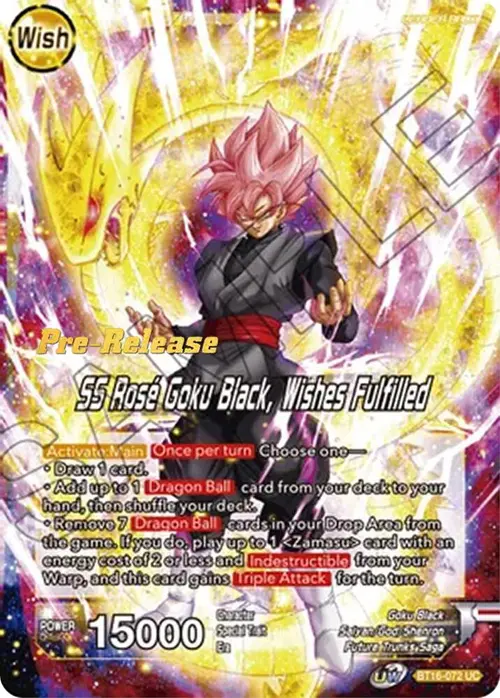 Zamasu // SS Rose Goku Black, Wishes Fulfilled card art