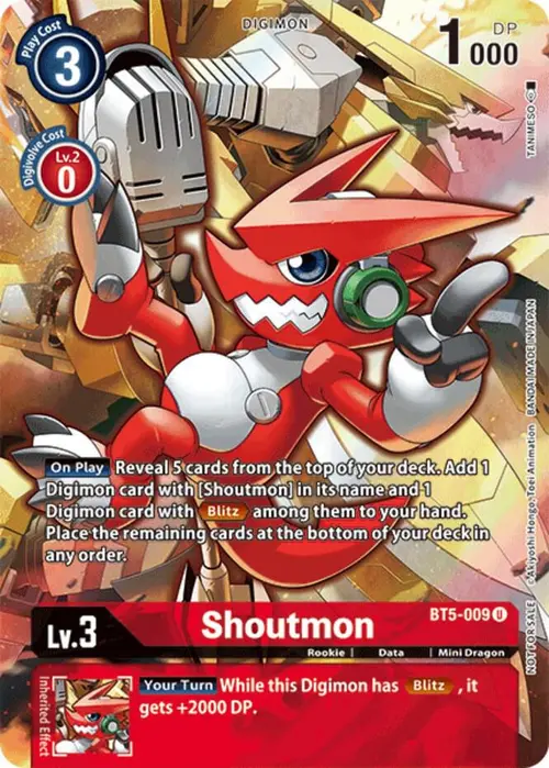 Shoutmon (Tamer's Evolution Box 2) card art