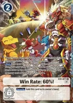 Win Rate: 60%! (Tamer's Evolution Box 2) card art