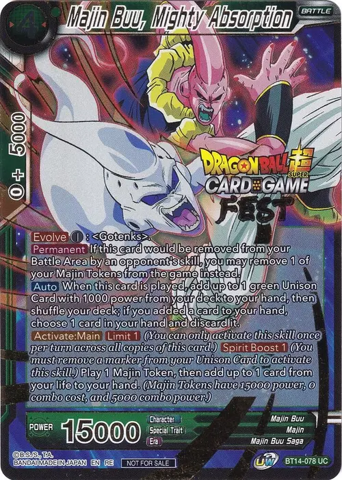 Majin Buu, Mighty Absorption (Card Game Fest 2022) card art