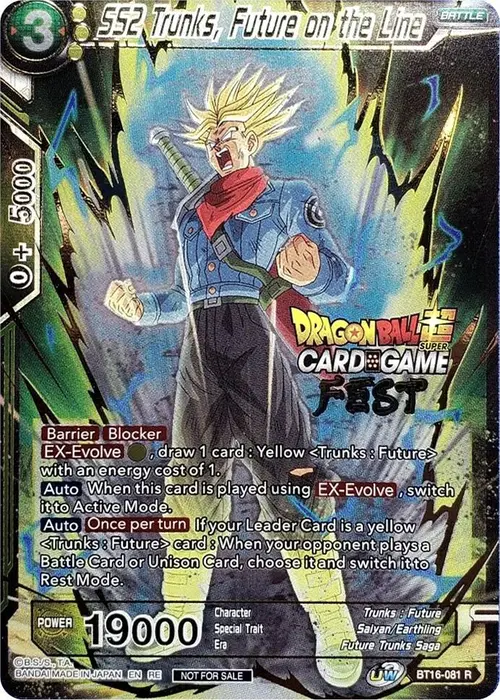 SS2 Trunks, Future on the Line (Card Game Fest 2022) card art