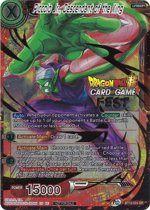 Piccolo Jr., Descendant of the King (Card Game Fest 2022) card art