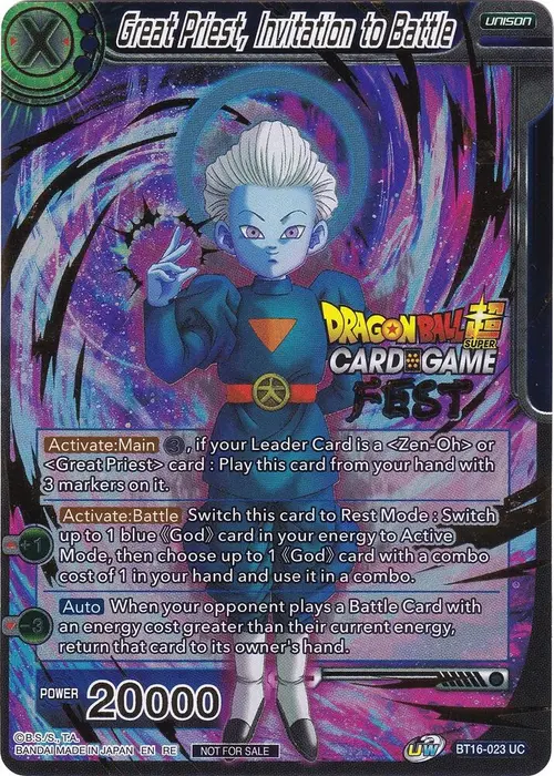 Great Priest, Invitation to Battle (Card Game Fest 2022) card art