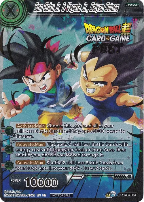 Son Goku Jr. & Vegeta Jr., Saiyan Scions (Card Game Fest 2022) card art