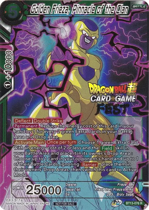 Golden Frieza, Pinnacle of the Clan (Card Game Fest 2022) card art