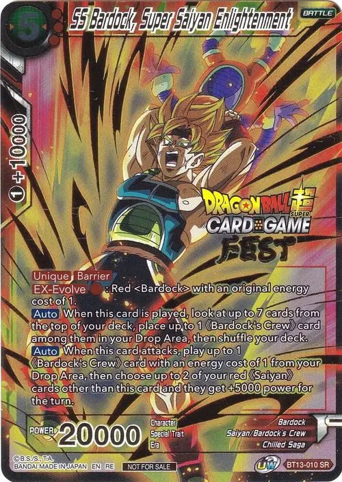 SS Bardock, Super Saiyan Enlightenment (Card Game Fest 2022) card art