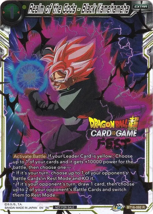 Realm of the Gods - Black Kamehameha (Card Game Fest 2022) card art