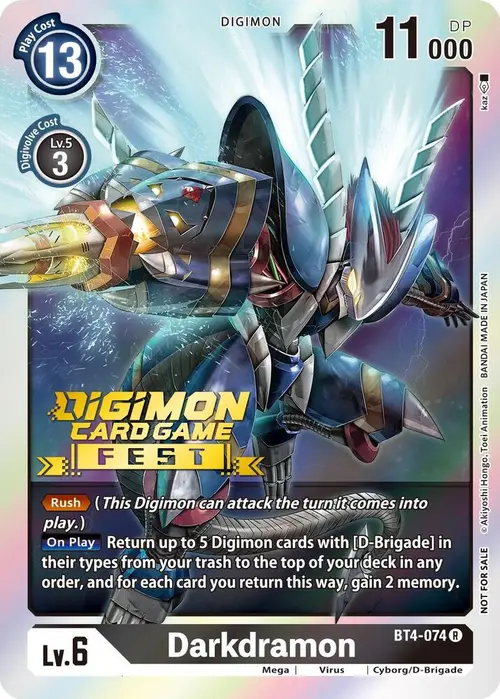 Darkdramon (Digimon Card Game Fest 2022) card art