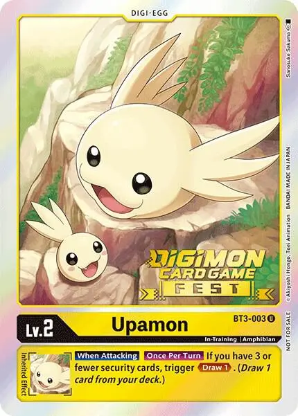 Upamon - BT3-003 (Digimon Card Game Fest 2022) card art