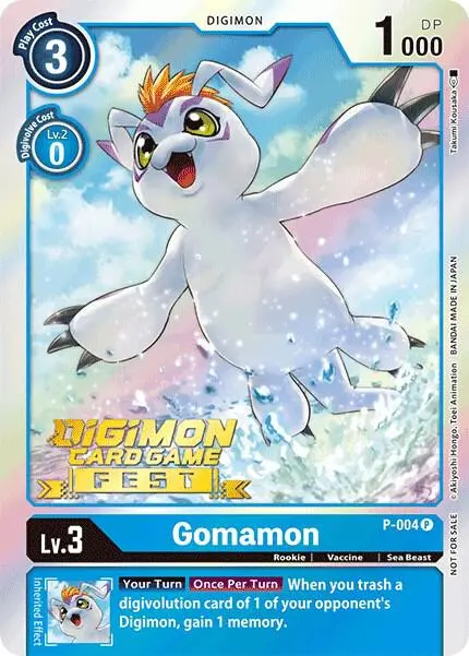 Gomamon - P-004 (Digimon Card Game Fest 2022) card art
