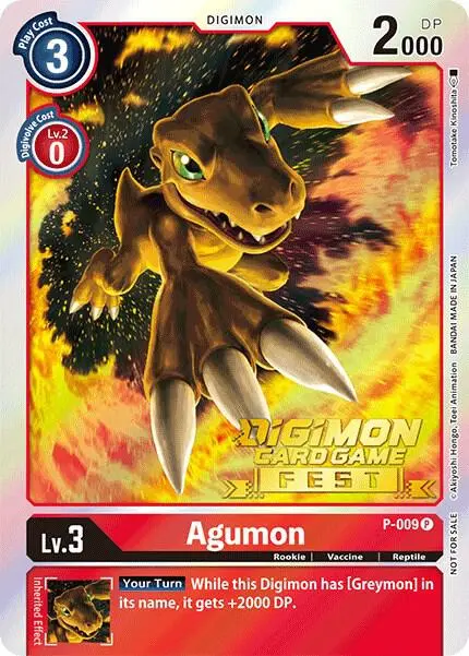 Agumon - P-009 (Digimon Card Game Fest 2022) card art