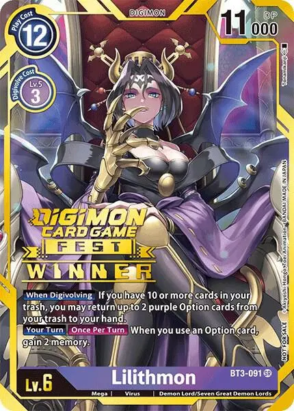 Lilithmon (Digimon Card Game Fest 2022 Winner) card art