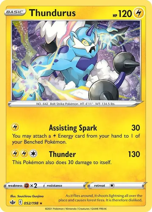 Thundurus - 052/198 (Cosmos Holo) card art