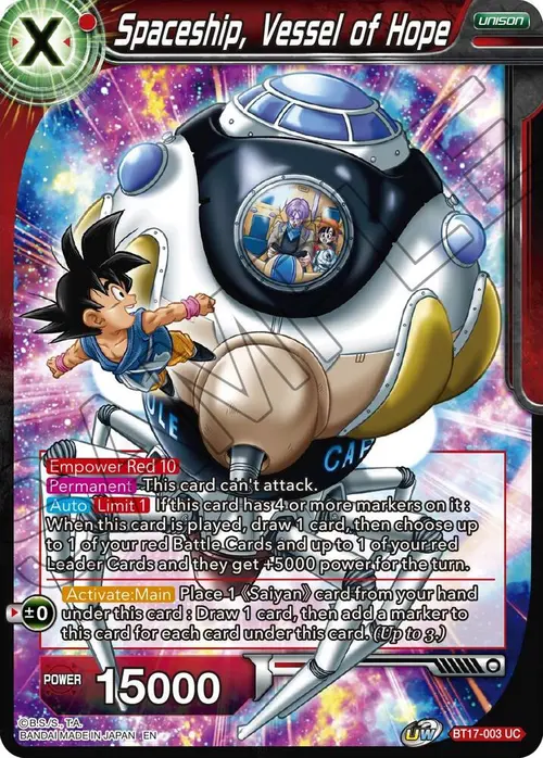 Spaceship, Vessel of Hope card art