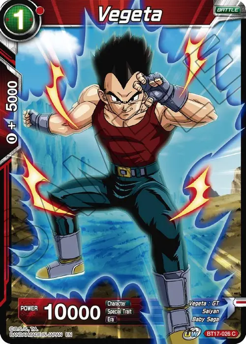 Vegeta card art