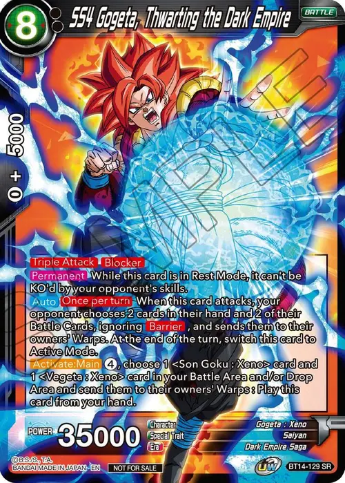 SS4 Gogeta, Thwarting the Dark Empire card art
