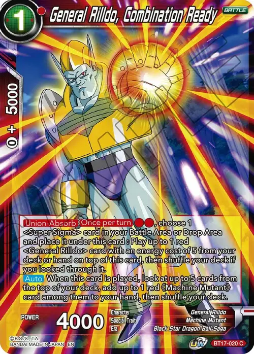 General Rilldo, Combination Ready card art