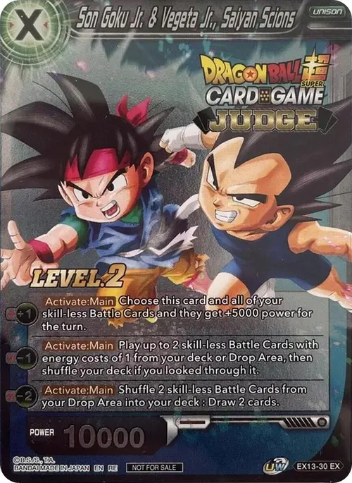 Son Goku Jr. & Vegeta Jr., Saiyan Scions (Level 2) (Judge) card art