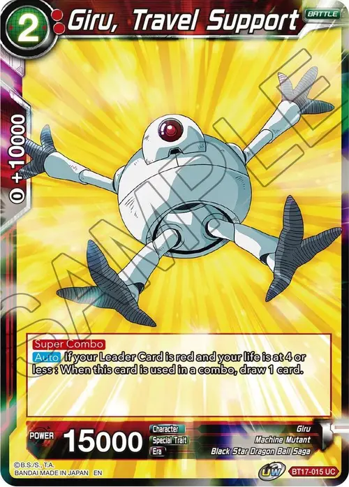 Giru, Travel Support card art