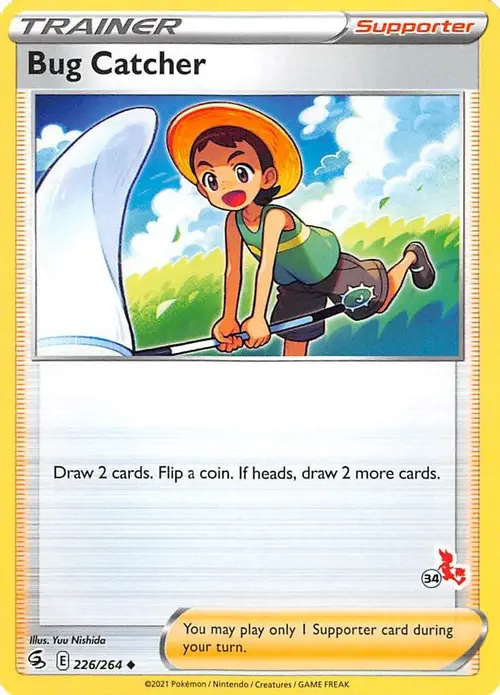 Bug Catcher - 226/264 (#34 Cinderace Stamped) card art