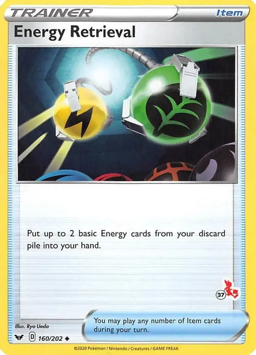 Energy Retrieval - 160/202 (#37 Cinderace Stamped) card art