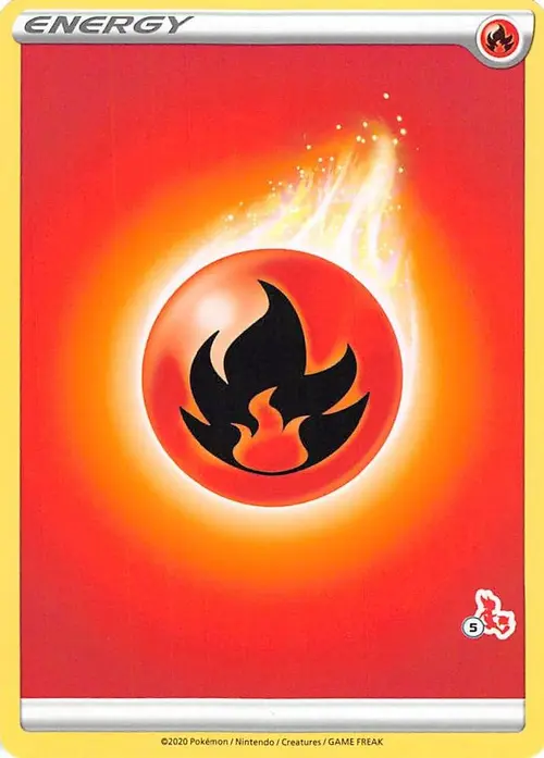 Fire Energy (#5 Cinderace Stamped) card art