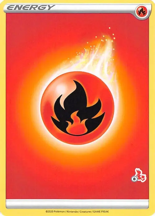 Fire Energy (#8 Cinderace Stamped) card art