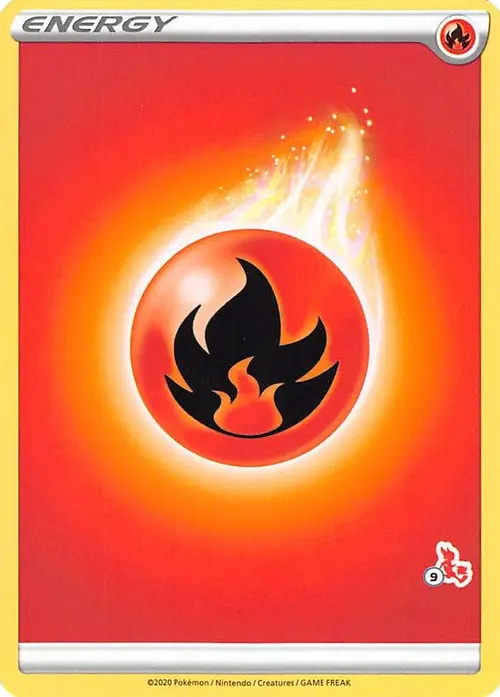 Fire Energy (#9 Cinderace Stamped) card art