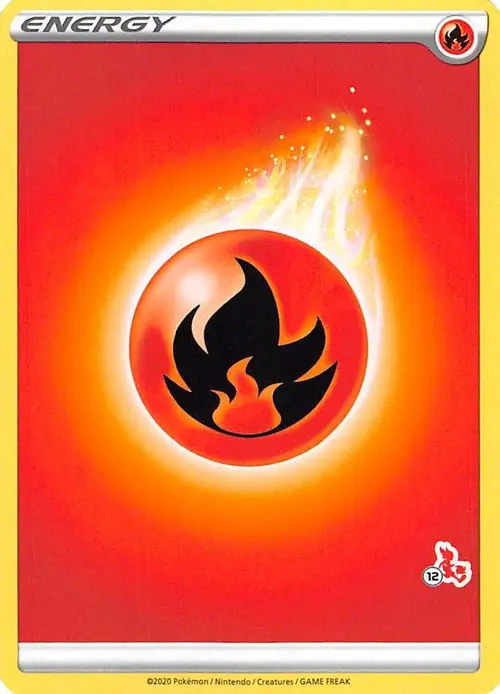 Fire Energy (#12 Cinderace Stamped) card art