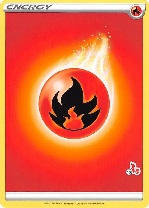 Fire Energy (#16 Cinderace Stamped) card art