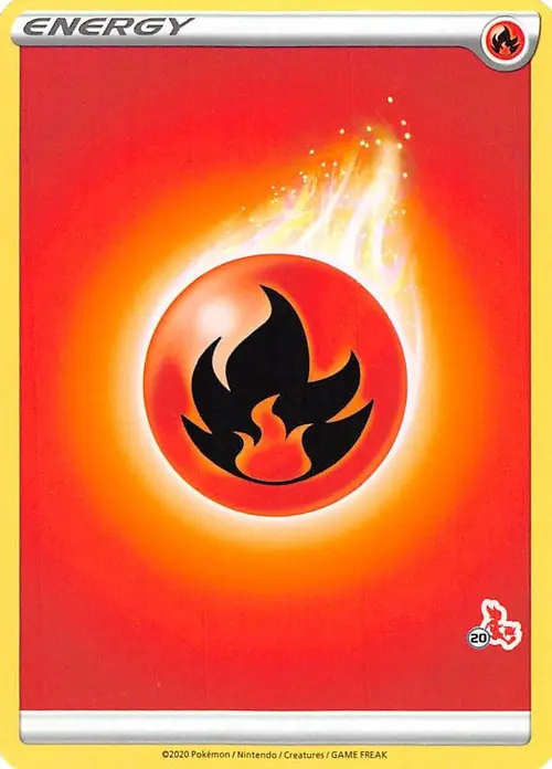 Fire Energy (#20 Cinderace Stamped) card art