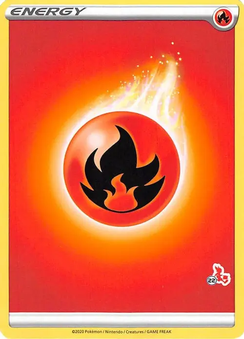 Fire Energy (#22 Cinderace Stamped) card art