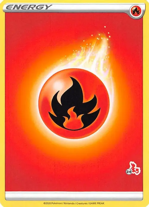 Fire Energy (#24 Cinderace Stamped) card art