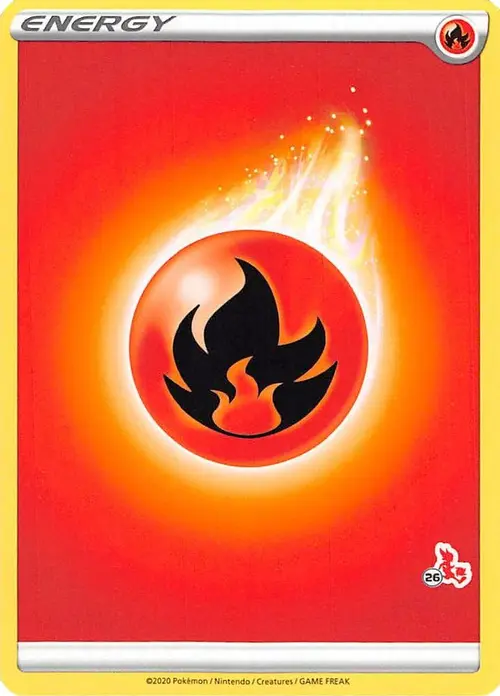 Fire Energy (#26 Cinderace Stamped) card art