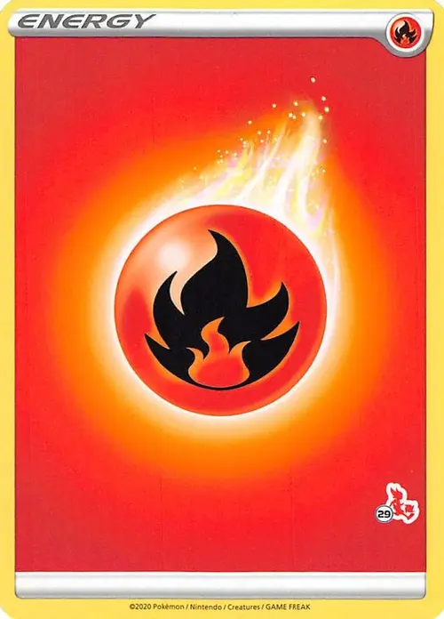 Fire Energy (#29 Cinderace Stamped) card art