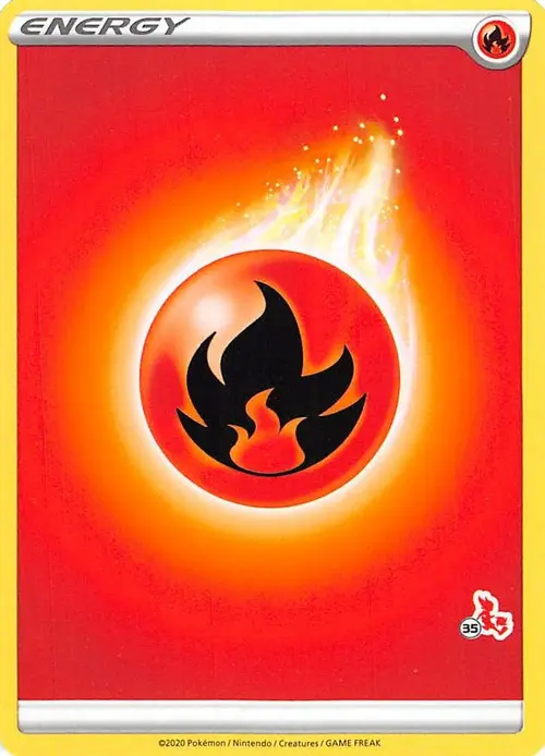 Fire Energy (#35 Cinderace Stamped) card art