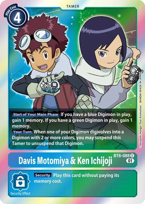 Davis Motomiya & Ken Ichijoji card art