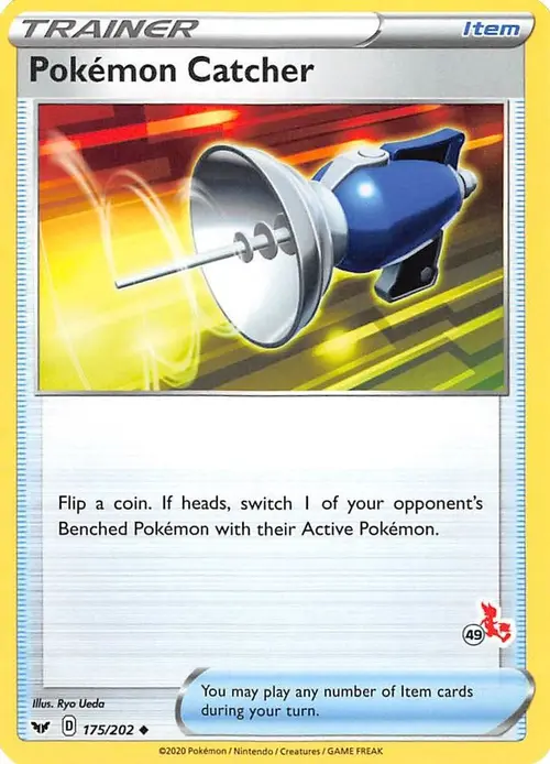 Pokemon Catcher - 175/202 (#49 Cinderace Stamped) card art