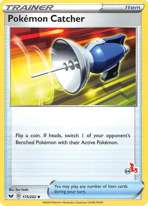 Pokemon Catcher - 175/202 (#54 Cinderace Stamped) card art