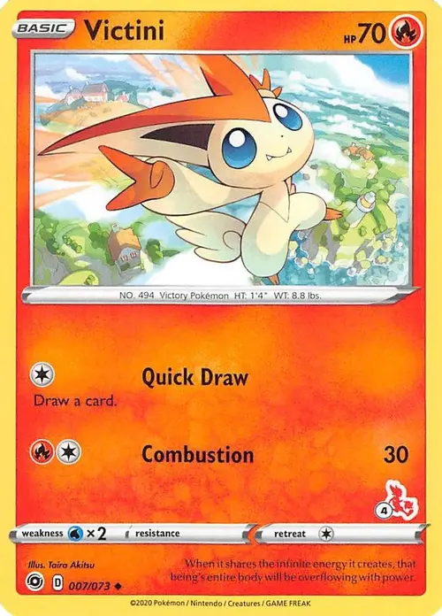 Victini - 007/073 (#4 Cinderace Stamped) card art