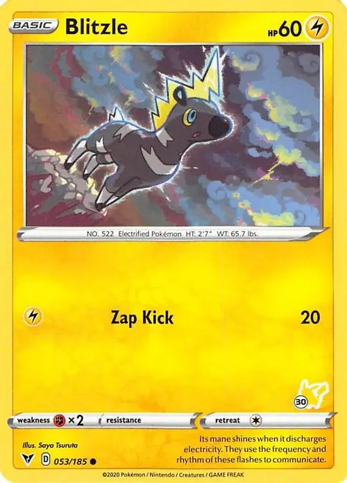 Blitzle - 053/185 (#30 Pikachu Stamped) card art