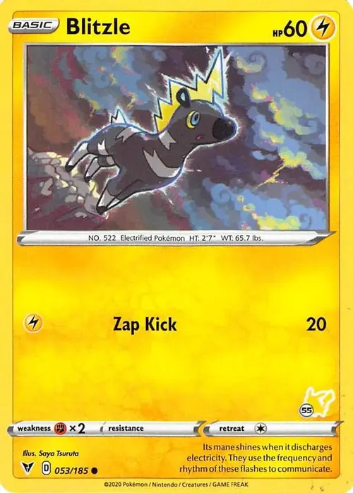 Blitzle - 053/185 (#55 Pikachu Stamped) card art