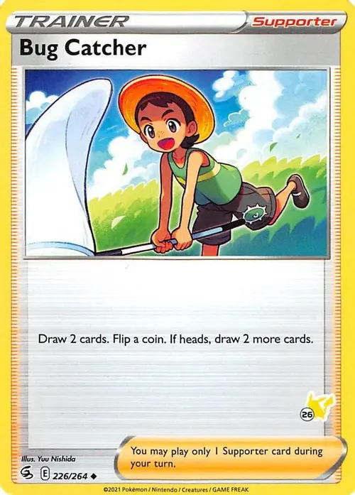 Bug Catcher - 226/264 (#26 Pikachu Stamped) card art