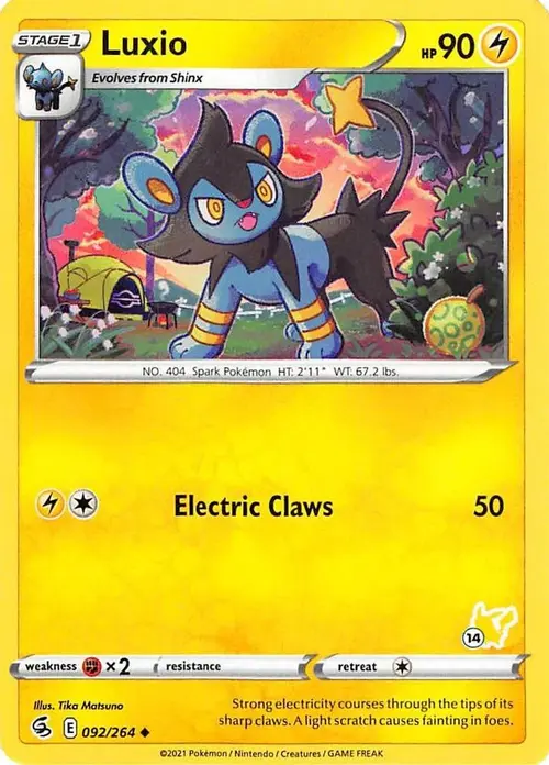 Luxio - 092/264 (#14 Pikachu Stamped) card art