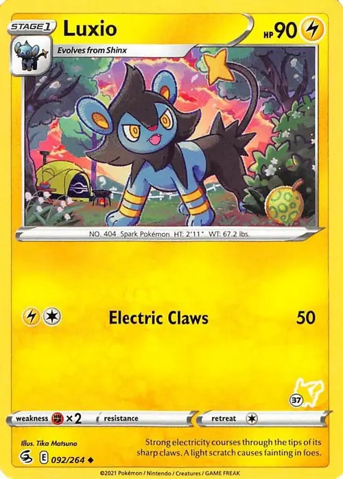 Luxio - 092/264 (#37 Pikachu Stamped) card art