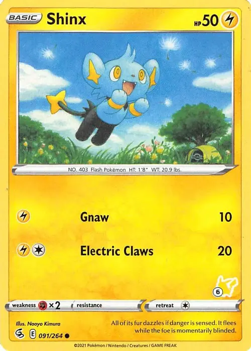 Shinx - 091/264 (#6 Pikachu Stamped) card art